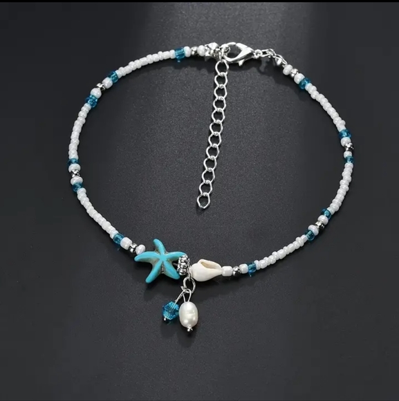 Starfish Beaded Ankle Bracelet - Picture 2 of 9